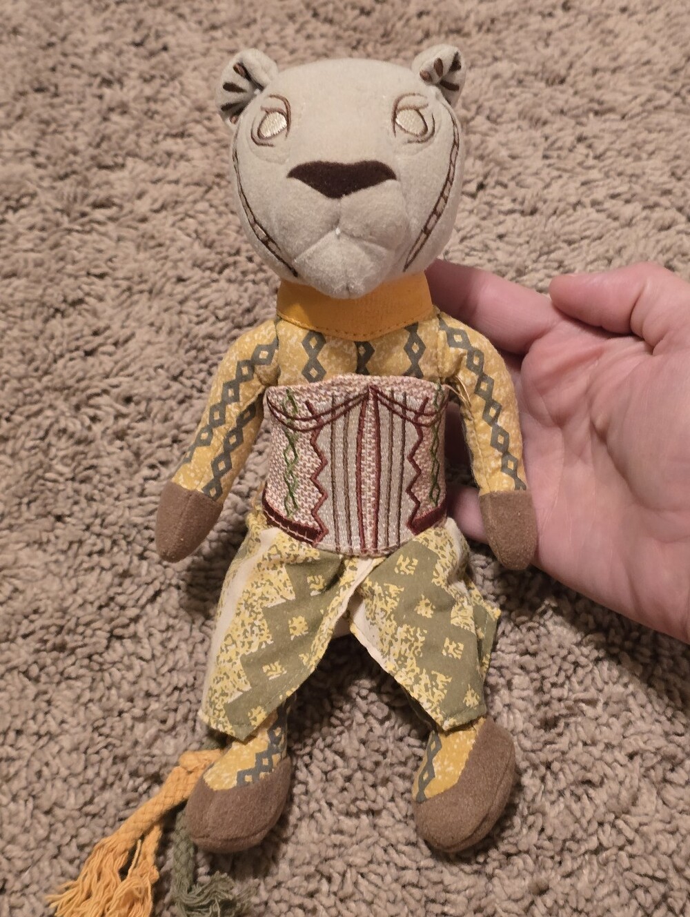 Disney The Lion King Broadway Musical Nala 9" Bean Bag Plush Vintage Souvenir